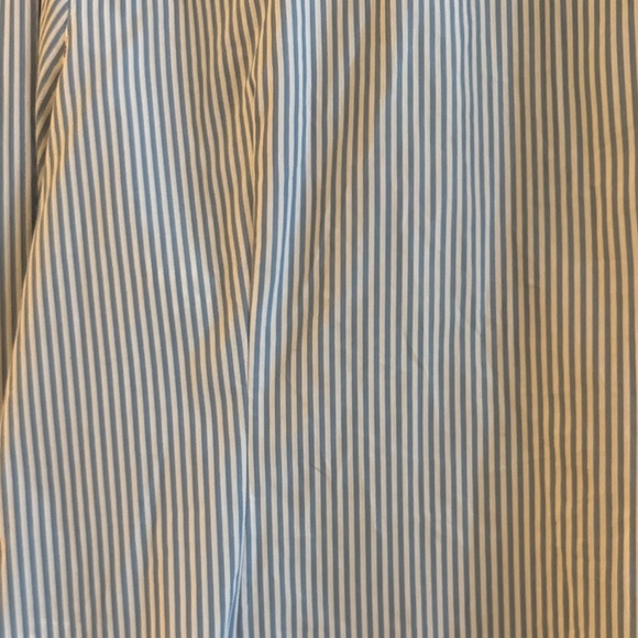 Lafayette 148 New York Blue and White Striped Shirt - Picture 15 of 16